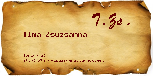 Tima Zsuzsanna névjegykártya